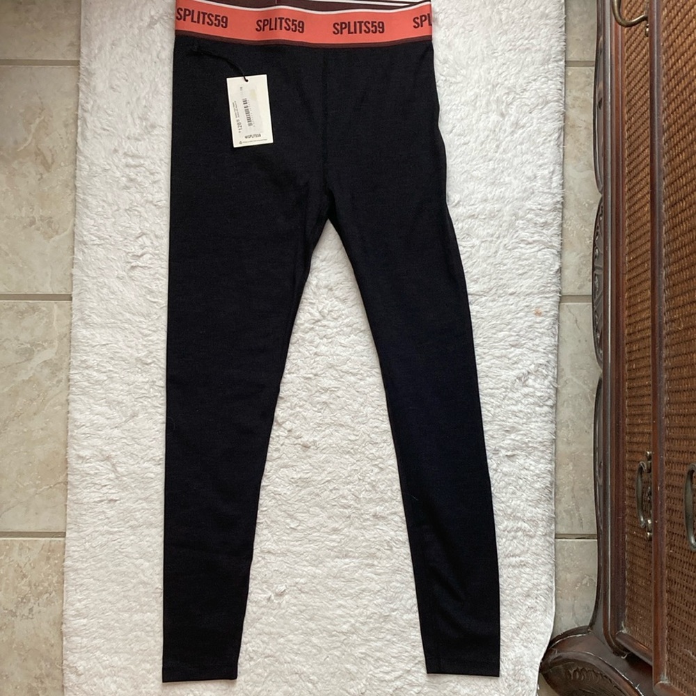 Splits59 Red and Black Leggings with Elastic Waistband - Picture 7 of 9